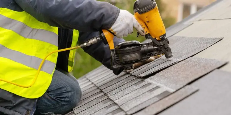 Highland Homes Roofing - Working on roof